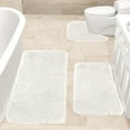 thumbnail image 1 of Djunllk Bathroom Rugs Sets 3 Piece - Microfiber Thick Plushes Bathroom Mat, Water Absorption Fast Drying Non-Slip Bath Mat Machine Washable Bath Rugs, White, 1 of 8