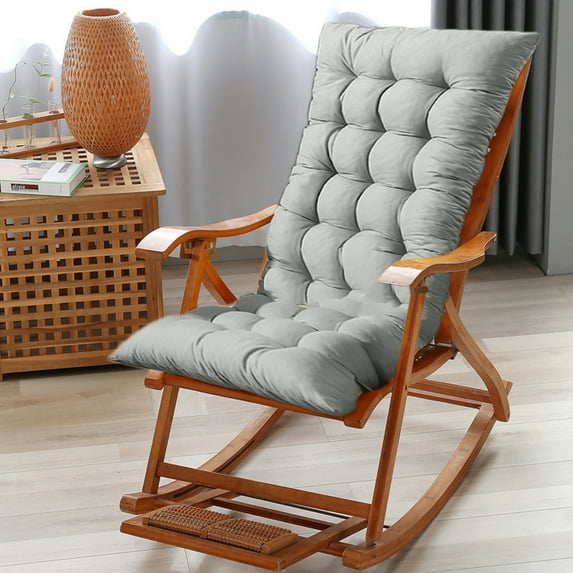 Djunllk Chair Cushions - Premium Rocking Chair Cushion of Upper and Lower with Ties, Non Slip Fast Recovery High Back Seat Cushion, Floor Cushions 15.7" x 43.3"