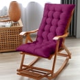 thumbnail image 1 of Djunllk Purple Rocking Chair Cushions Premium Outdoor Chair Cushions for Metal Rocker Fast Recovery High Back with Non Slip Ties, 15.7" x 43.3", 1 of 7
