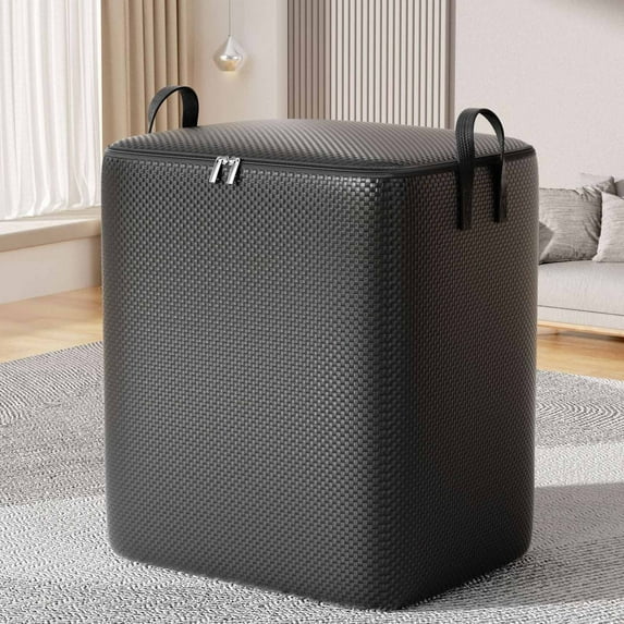 Djunllk Extra Large Storage Bags - Thickened Double Zipper Storage Bins, Clothes Storage with Lids Reinforced Handles, Storage and Organization for Home Bedroom, 210L