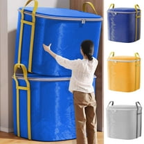 Large Storage Bag with Lid - Heavy Duty Storage and Moving Bags Large Capacity Double Zipper, Foldable Plastic Storage Bags for Clothes Blanket Bedding Pillow Quilts, 92 Gallon