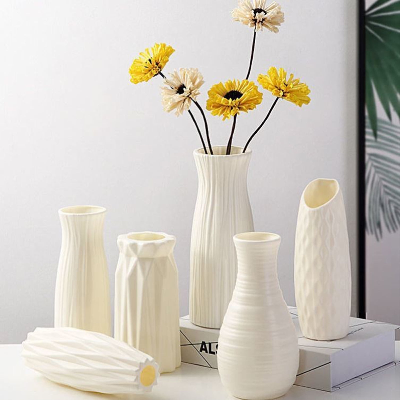 Clearance! Djunllk Flower Vase - White Cute Small Vase Home Decor ...
