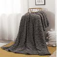 thumbnail image 1 of Djunllk Throw Blanket for Couch - 27" x 39" Fleece Checkered Bed Blanket Lightweight Blankets & Throws for Travel Camping, Soft Cozy Blanket for Couch Sofa Bed Home Decor, Gray, 1 of 7