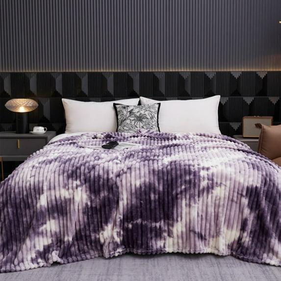 Djunllk Throw Blanket for Couch - Purple Super Cozy Soft Blanket, Fluffy Throw Blanket All Year Round Home Decor Fuzzy Warm Gifts for Women 27.5" x 39.3"