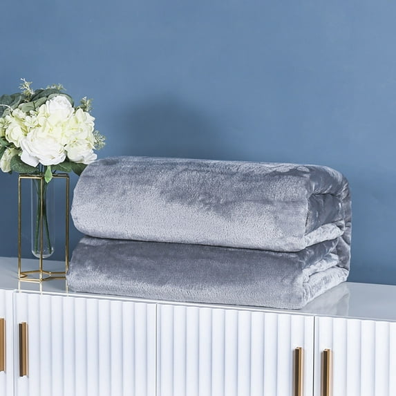 Djunllk Luxury Throw Blanket Fuzzy Fleece Super Soft Cozy Warm, Lightweight Breathable Throw Blanket for Couch Bed Sofa, All Season Use, 39.3" x 47.2"