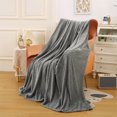 thumbnail image 1 of Djunllk Throw Blanket - Gray Microfiber Ultimate Cozy Soft Blanket, Breathable Fluffy Blanket All Season Use, 39.3" x 59.0", 1 of 6
