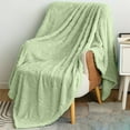 thumbnail image 1 of Djunllk Throw Blanket - Green Microfiber Soft Blanket Ultimate Cozy, Lightweight Blanket All Season Use, 27.5" x 39.3", 1 of 6
