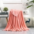 thumbnail image 1 of Djunllk Throw Blanket - Pink Microfiber Ultimate Cozy Soft Blanket, Breathable Fluffy Blanket All Season Use, 70.8" x 78.7", 1 of 4