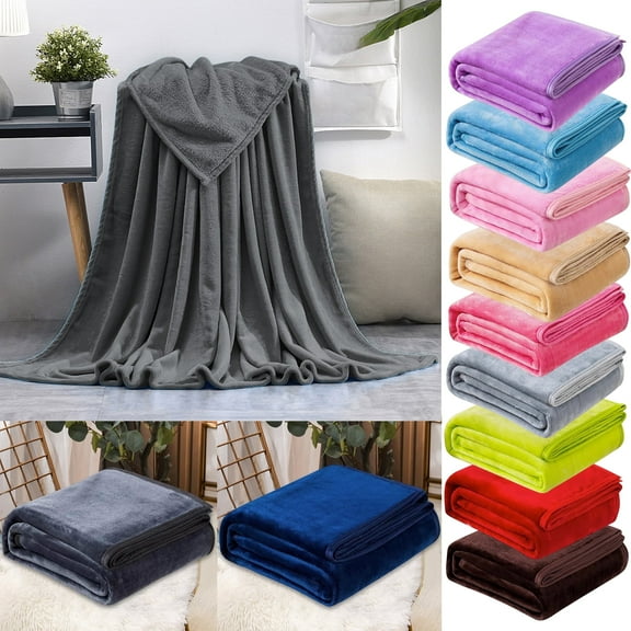 Djunllk Throw Blanket 27" x 39" Luxury Fuzzy Fleece Super Soft Cozy Warm, Lightweight Breathable All Season Use Throw Blanket for Couch Bed Sofa