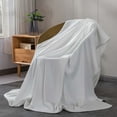 thumbnail image 1 of Djunllk Throw Blanket - White Microfiber Ultimate Cozy Soft Blanket, Breathable Fluffy Blanket All Season Use, 27.5" x 39.3", 1 of 6