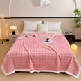 thumbnail image 1 of Djunllk Throw Blanket - pink Microfiber Ultimate Cozy Soft Blanket, Breathable Fluffy Blanket All Season Use, 59.0" x 78.7", 1 of 7