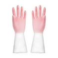 thumbnail image 1 of Djunllk Waterproof Rubber Gloves - Reusable Non-Slip Cleaning Gloves with Clear Long Cuff, Flexible Kitchen Gloves Dishwashing Gloves for Kitchen & Bathroom Cleaning, 1 of 2