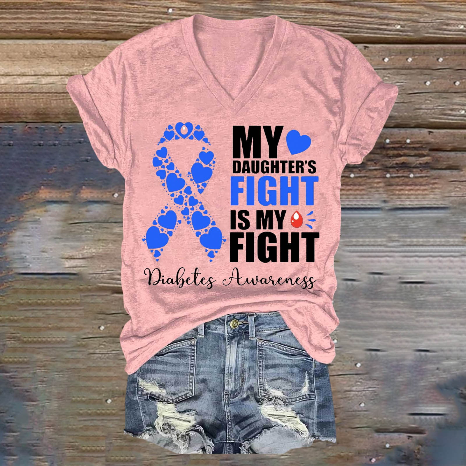 Clearance! Dkainn Tshirts Shirts for Women My Daughter's Fight Is My