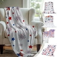 thumbnail image 1 of Dmlowu 4th of July Decorations Fleece Blanket 28x39" Comfortable Blanket Extra Soft Bed Blanket Memorial Day Decorations Throw Blanket for Couch Travel Camping Living Room Home Decor, 1 of 7