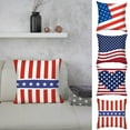 thumbnail image 1 of Dmlowu 4th of July Decorations Pillow Covers 18x18" Luxury Soft Throw Pillow Covers Warm Independence Day Patriotic Couch Pillow Covers for Living Room Bed Sofa, 1 of 6