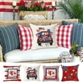 thumbnail image 1 of Dmlowu 4th of July Decorations Pillow Covers Comfortable Throw Pillow Covers Soft Warm 18x18 Pillow Cover for Living Room Bed Sofa, Patriotic Couch Pillow Covers for Independence Day, 1 of 6