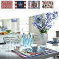 thumbnail image 1 of Dmlowu 4th of July Decorations Placemats 13x18" Heat Proof Table Mats Independence Day Non Slip Outdoor Placemats for Restaurants Dining Table Party Travel, 1 of 6