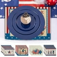 thumbnail image 1 of Dmlowu 4th of July Decorations Placemats Heat Proof Table Mats Memorial Day Decorations Non Slip Outdoor Placemats for Restaurants Dining Table Party Travel, 1 of 6