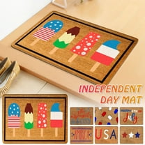 Dmlowu 4th of July Decorations Bathroom Rugs 16x24" Extra Soft Patriotic Kitchen Mats for Floor Quicker Dry Non Slip Rugs for Living Room