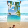 thumbnail image 1 of Dmlowu Beach Towel Sandproof Microfiber Beach Towel Luxury Soft Beach Blanket Beach Towels Oversized for Swimming Pool Camping Beach Vacation Essentials, 1 of 5