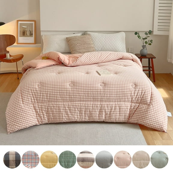 Dmlowu Duvet 71x79 inch Washed Cotton Duvet Insert Soft Fluffier Warm Down Comforter King Size Comfortable Microfiber Home King Duvet Insert for Bedroom