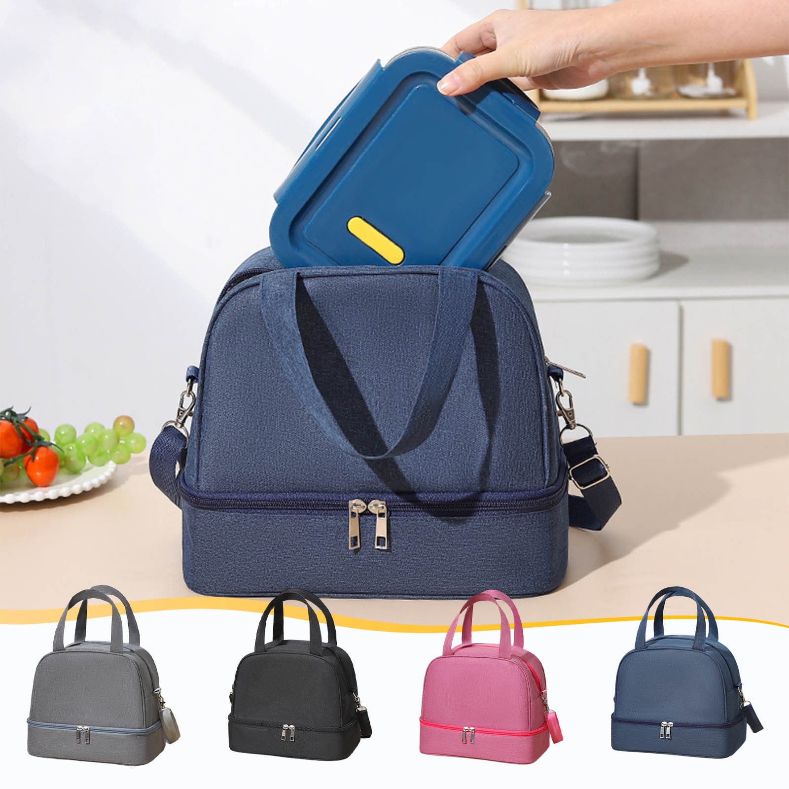 Lunch Box Rucksack Dmlowu Lunch Bag Durability Lunch Box for Women Men Insulated Lunch Box ...