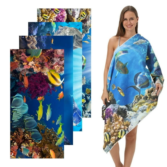 Dmlowu Personalized Beach Towels 28x55" Sandproof Beach Towel Lightweight Quicker Dry Beach Blanket Luxury Soft Tough Pool Towels for All Seasons