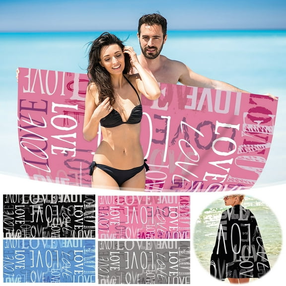 Dmlowu Personalized Beach Towels 30x60" Sandproof Beach Towel Quicker Dry Tough Beach Blanket Lightweight Soft Fine Fiber Pool Towels for Swimming Camping Beach Travel