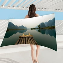 Dmlowu Personalized Beach Towels Soft Tough Beach Towel Quicker Dry Sandproof Beach Blanket Comfortable Microfiber Pool Towels for All Seasons Beach Vacation Essentials