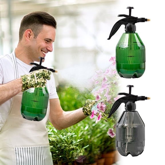 Dmlowu Pump Sprayer 2L Sturdy Handheld Pump Sprayer Multi-Purpose Plastic Garden Sprayer Large-Capacity Sturdy Sprayer No Leak Spray Bottles for Spraying Plants, Fertilizer
