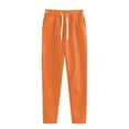thumbnail image 1 of Clearance! Dndif High Waisted Pants For Women Women's Autumn And Winter Fashion Plus Size Casual Sports Pants Straight Leg Sweatpants For Women Orange S-4XL, 1 of 4