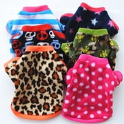 Clearance! Dog Cats Clothes for Small Dogs Warm Winter Print Pet Dog Clothing Coat Shirt Pet Christmas Costume Soft Chihuahua Clothes