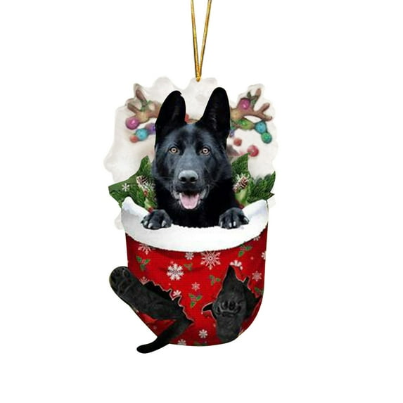 OAVQHLG3B Dog Christmas Ornament, Dog Lovers Gift Idea Xmas Decor, Christmas Decorations for Tree, Gifts for Christmas Tree Decor, Birthday, Christmas, Men, Women