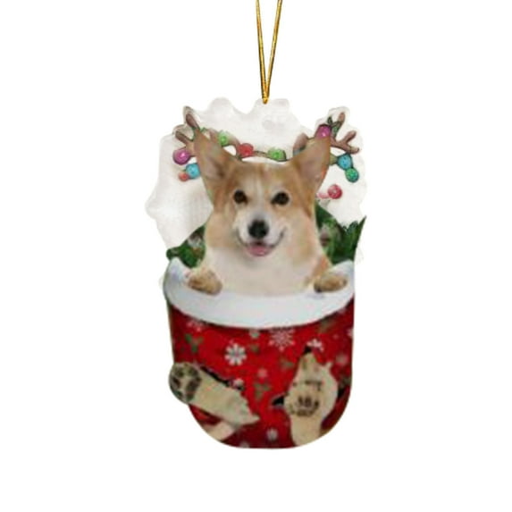 OAVQHLG3B Dog Christmas Ornament, Dog Lovers Gift Idea Xmas Decor, Christmas Decorations for Tree, Gifts for Christmas Tree Decor, Birthday, Christmas, Men, Women
