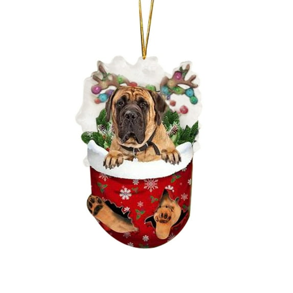 OAVQHLG3B Dog Christmas Ornament, Dog Lovers Gift Idea Xmas Decor, Christmas Decorations for Tree, Gifts for Christmas Tree Decor, Birthday, Christmas, Men, Women