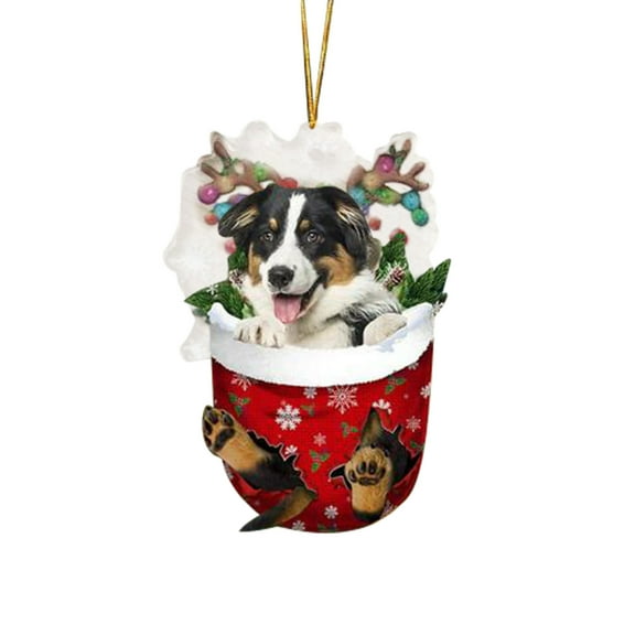 OAVQHLG3B Dog Christmas Ornament, Dog Lovers Gift Idea Xmas Decor, Christmas Decorations for Tree, Gifts for Christmas Tree Decor, Birthday, Christmas, Men, Women