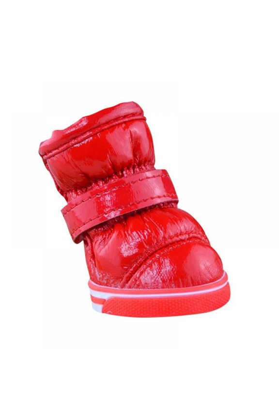 Clearance Dog Snow Boots Warm Puppy Shoes for Small Medium Large Dogs Anti-Slip Sole Pet Paw Protectors Winter Doggie Booties 4-pcs Set