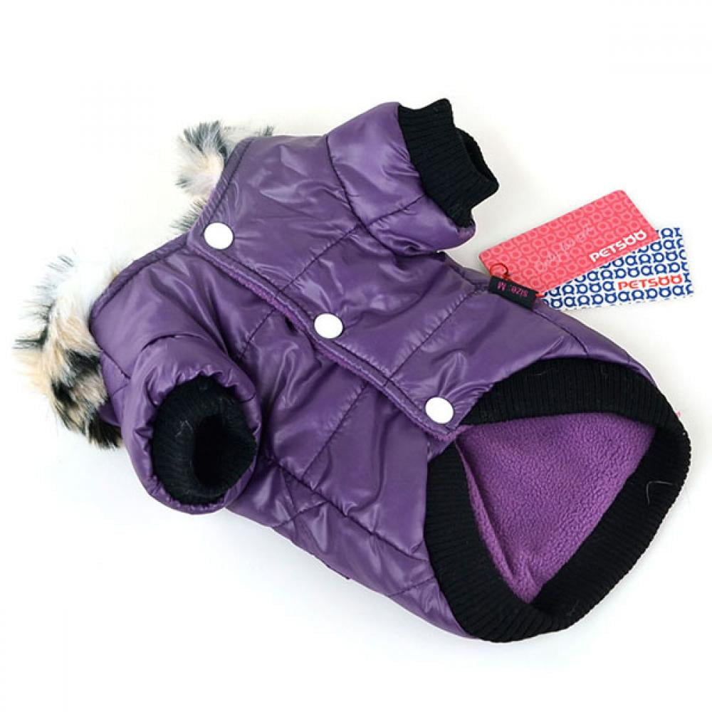 Clearance! Dog Winter Jacket Cute Warm Coats Dog Clothing For Pet Faux Pockets Fur Trimmed Dog Puppy Hoodie Pets Jacket Costume