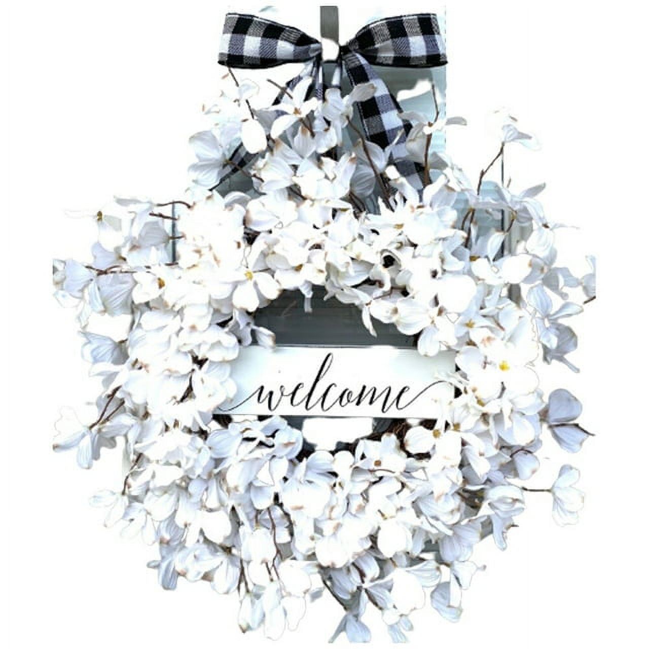 Clearance!!!Dogwood Wreaths for Front Door,Spring Wreath,Outdoor Spring Wreath,10/16inch
