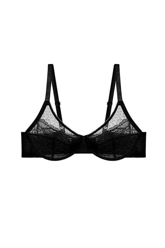Womens Bras Thin Breathable Underwear for Women with Small Showing Big Gathered Outward Expansion Anti Drooping No Bra Strapless Bra Plus Size Bras for Women Black 34C