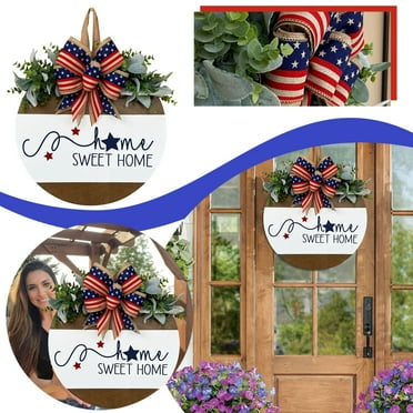 Clearance Door Hanging Decoration under $1 Sweet Home Welcome Memorial Day Home Decoration Door Wall Decor Hanging Sign Memorial Day Decorative Door Sign