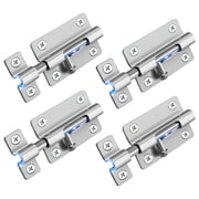 Clearance Door Security Slide Latch Lock, Keyless Entry Door Lock, Thickened Stainless Steel Sliding Door Lock, Easy to Install Gate, Slide Latch Lock with 12 Screws 2 Pack