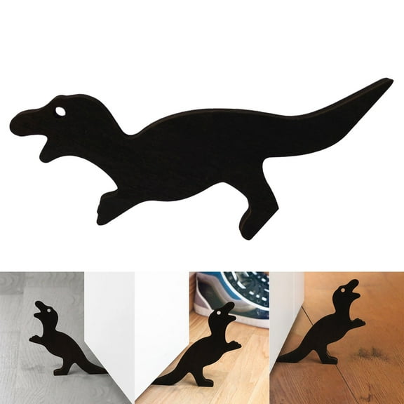 Clearance Doorstop under $5,Black Animal Door Stop Creative Wooden Animal Shaped Door Stop Sliding Cabinet Damper