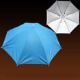 thumbnail image 1 of Dowegor Umbrella Hat Dress Foldable Fishing Sun Umbrella Fancy Multicolor Novelty Camping Hat Baseball Caps Umbrella Hats for Adults Head Umbrella Hat Sky Blue One Size, 1 of 2