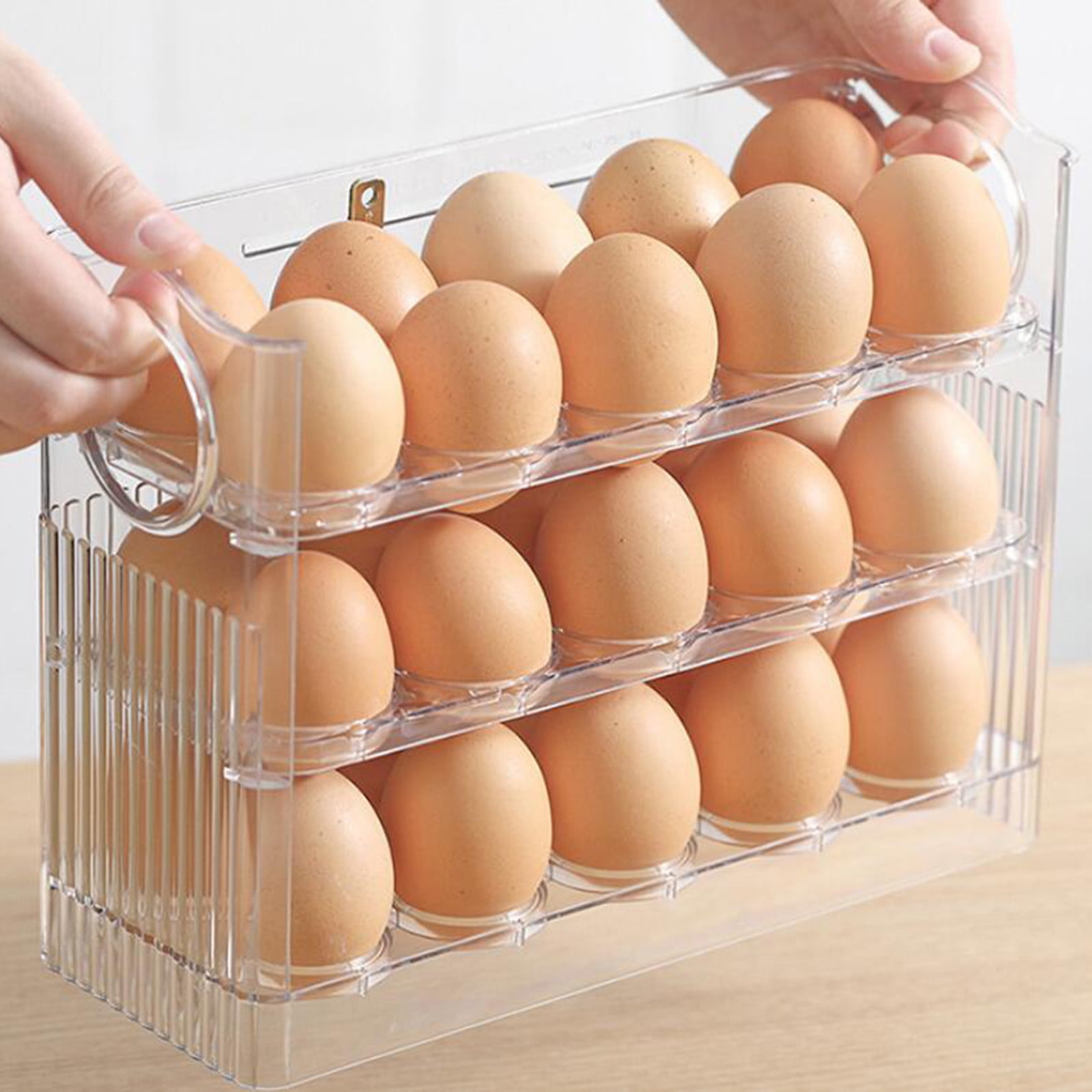 Clearance!Dpkshia Egg Holder Reversible Refrigerator Food Egg Storage