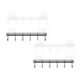 thumbnail image 1 of Clearance Drain Rack under $15 Kitchen Utensil Rack Wall Mount Kitchen Utensil Hanger No Drilling Kitchen Utensil Holder Space Saving Kitchen Wall Hooks For Kitchen Bathroom 2 Packs, 1 of 3
