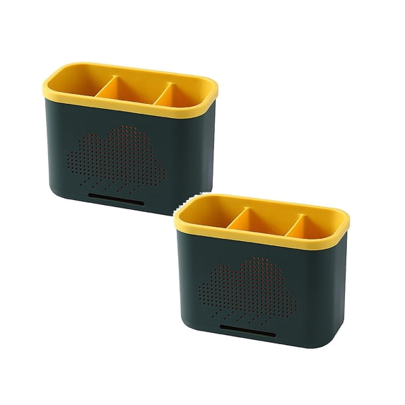 Clearance Drain Rack under $15 Multifunctional Storage Rack Chopsticks Double Layer Cutlery Drainer Basket Tableware Bucket Utensils Holder Chopstick Drain Box