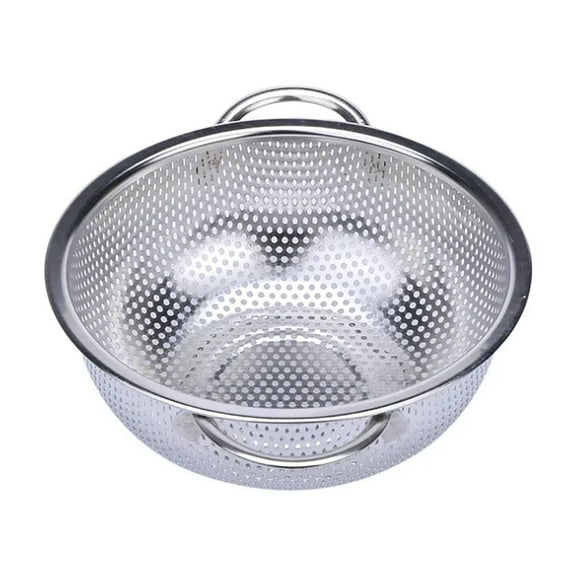 Kitchen Drain Rack Metalcolander With Handle | Pasta Spaghetti Berry Fruit Vegetable Kitchen Strainer Basket | Stainless Colander Bowl | Pot Drainer For Cooking Strainer,Silver Kitchen Drain Rack