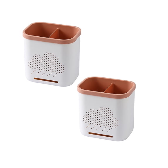 Clearance Drain Rack under $8 Multifunctional Storage Rack Chopsticks Double Layer Cutlery Drainer Basket Tableware Bucket Utensils Holder Chopstick Drain Box