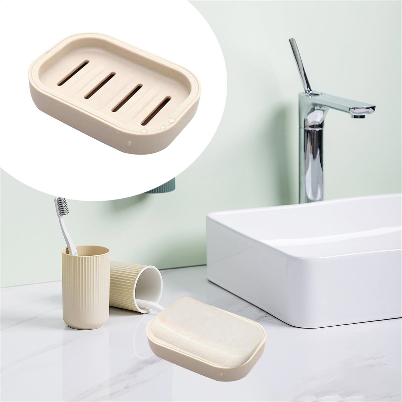 Clearance Draining Soap Dishes！CRCMUHE Soap Holder Portable Travel Soap Case Soap Dish With Lid ...